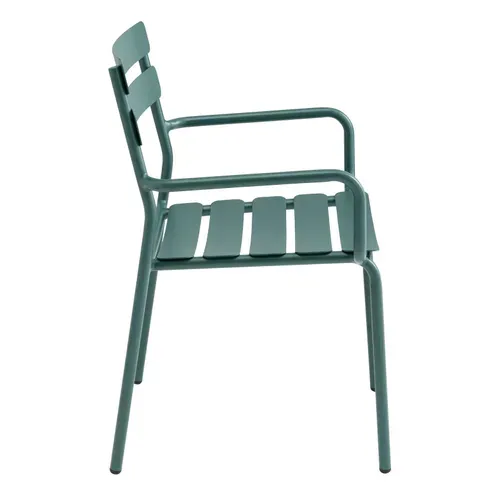 Fauteuil De Terrasse En Aluminium Vert Foncé Almada