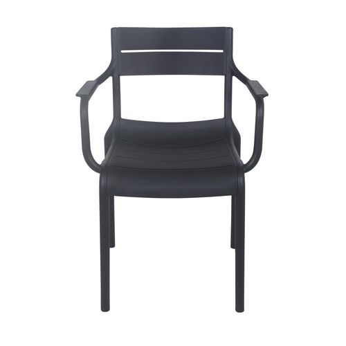 Fauteuil Noir De Terrasse En Plastique Paname