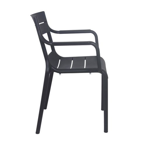 Fauteuil Noir De Terrasse En Plastique Paname