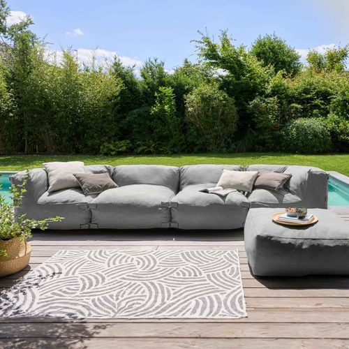 Pouf Pour Canapé Modulable Gris - Mixi