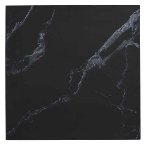 Plateau De Table Carré Stratifié 60 X 60 Cm Marbre Noir Haussmann