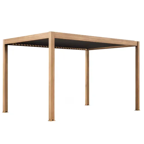 Pergola Bioclimatique Autoportée Motorisée éclairée 3x4m Et 3 Stores