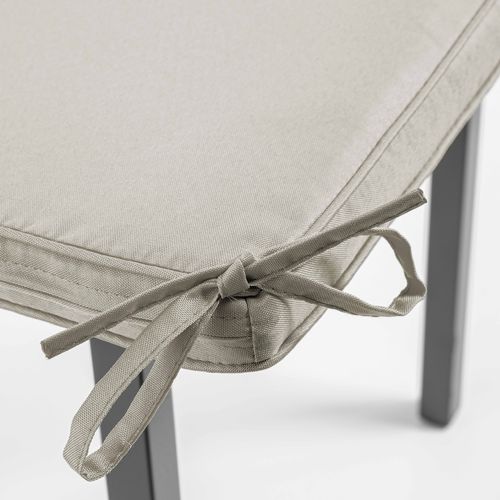Lot De 4 Galettes De Chaise Polyester 40x40x3 Cm Beige Picchu