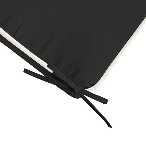 Lot De 4 Galettes De Chaises Unies Carrées 40 Cm Noir Sayu