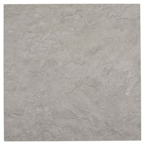 Table Haute Carrée 60 Cm Pied Blanc Et Revêtement Béton Gris Clair