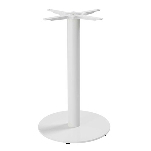 Table à Manger Ronde 60 Cm Pied Blanc Et Revêtement Marbre Blanc Rivoli