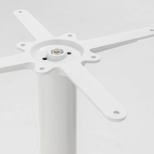 Table à Manger Ronde 60 Cm Pied Blanc Et Revêtement Marbre Blanc Rivoli