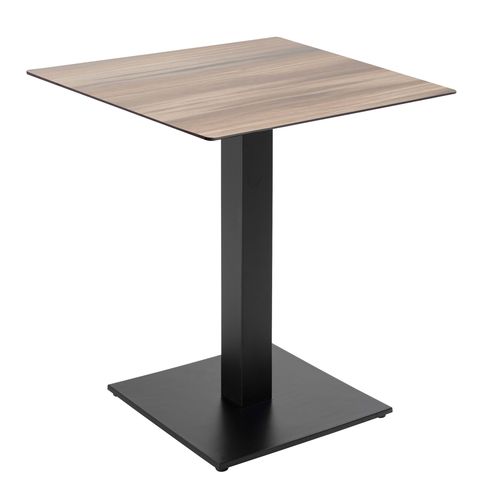 Table à Manger 70 X 70 Cm Revêtement Chêne Foncé Opéra