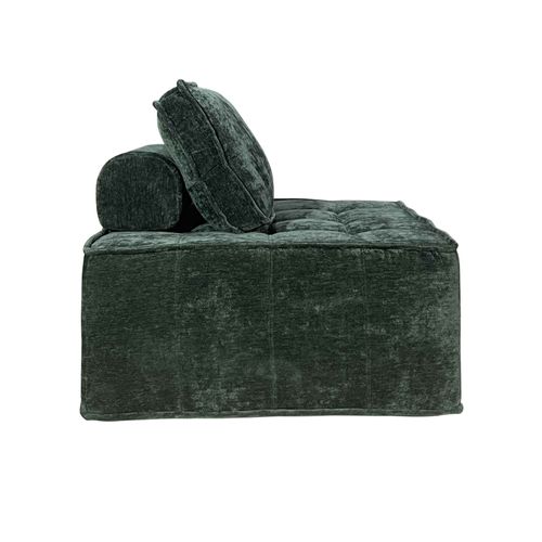 Lot De 2 Fauteuils En Velours Pour Canapé Compressé Avec Coussin Vert  Tiby