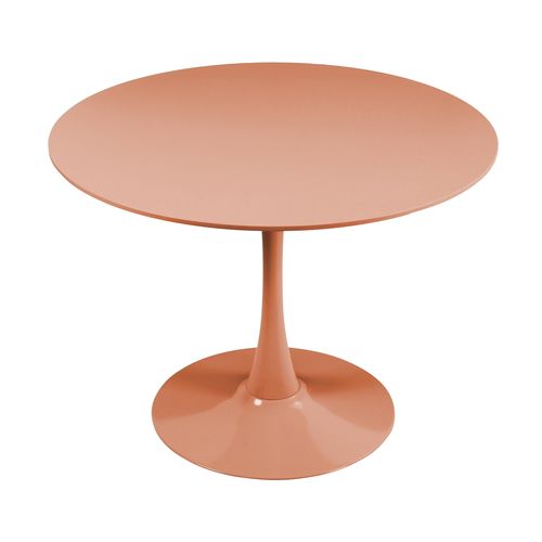 Table à Manger Ronde 4 Personnes D100 Cm Rose Saumon Fancy