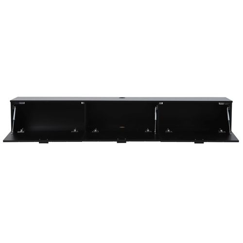 Meuble TV Suspendu 200 Cm Moderne Noir Holly