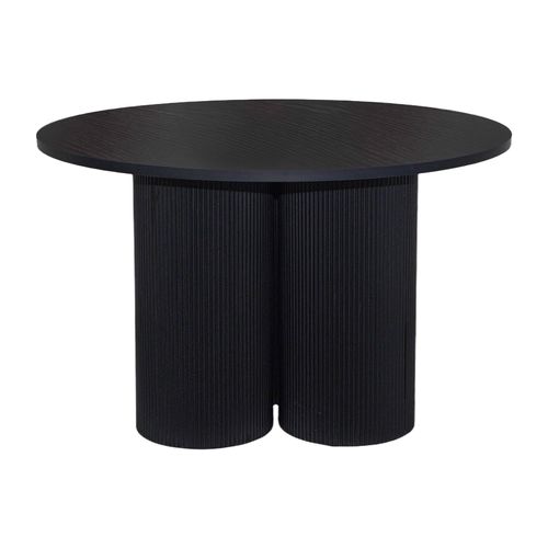 Table ronde 120cm et chaises scandinaves noires Nora - Happy Garden