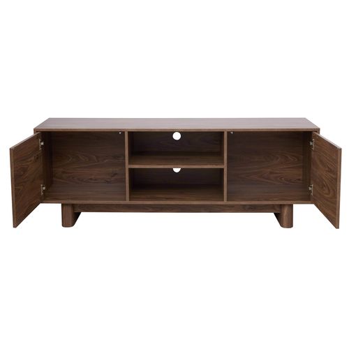 Meuble TV 160 Cm Scandinave Bois Foncé Bowy