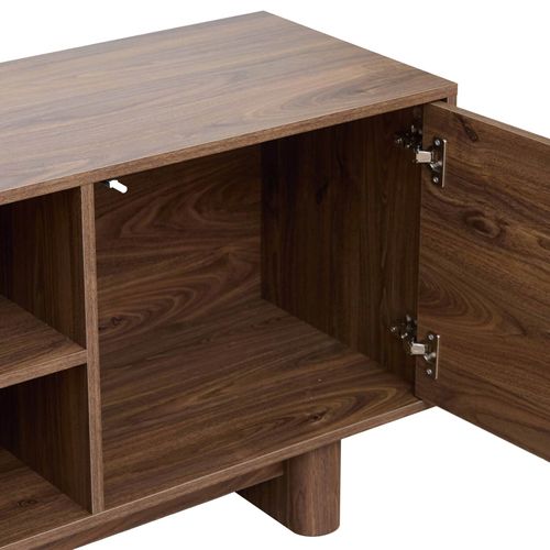 Meuble TV 160 Cm Scandinave Bois Foncé Bowy