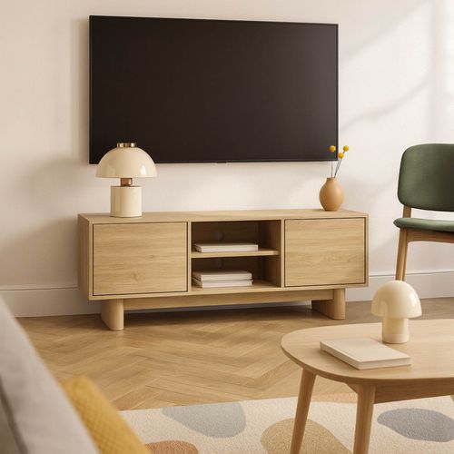 Meuble TV 160 Cm Scandinave Bois Clair Bowy