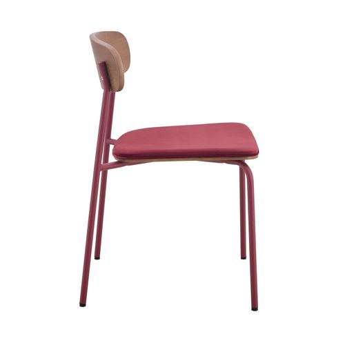 Lot De 2 Chaises Empilables En Bois Bordeaux Lexy