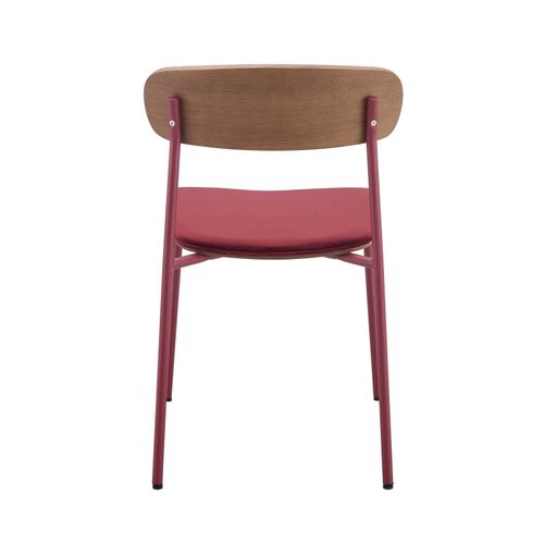 Lot De 2 Chaises Empilables En Bois Bordeaux Lexy
