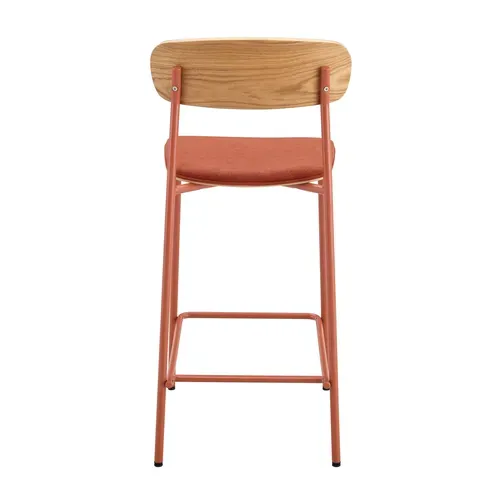 Lot De 2 Chaises Hautes En Bois Orange Lexy