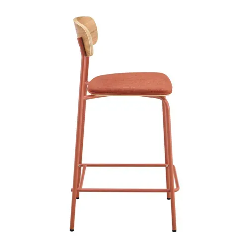 Lot De 2 Chaises Hautes En Bois Orange Lexy