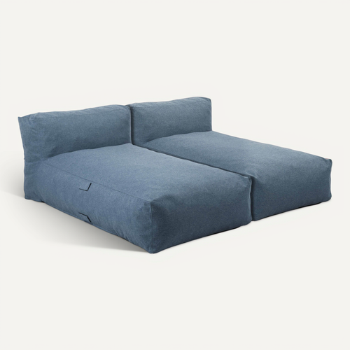 Salon De Jardin Modulable Avec 2 Méridiennes Bleu Pacific Mixi