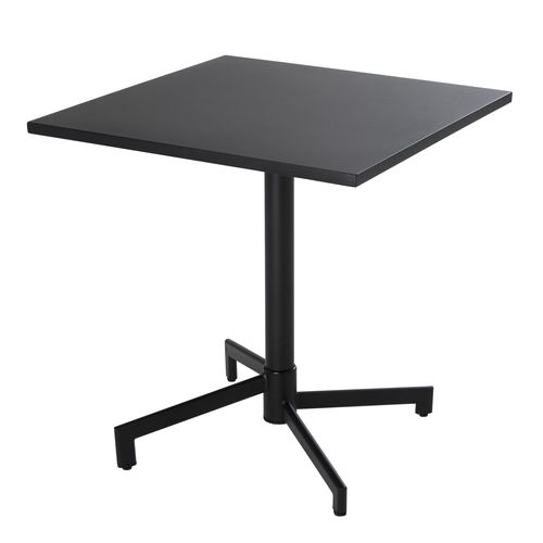 Table De Jardin Carrée Bistrot Avec Plateau Rabattable 70cm Anthracite