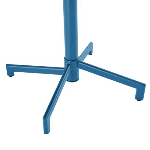 Table De Jardin Ronde Bistrot Plateau Rabattable 70 Cm Bleu Pacific