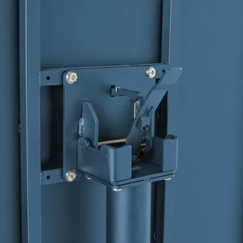 Table De Jardin Ronde Bistrot Plateau Rabattable 70 Cm Bleu Pacific