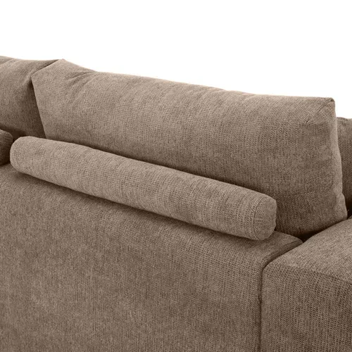 Canapé Droit 3 Place Taupe L 238 Cm   Tissu Bubble