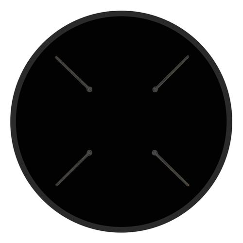 Table De Jardin Ronde 60 Cm Inclinable Aluminium Et Hpl Ardoise  Opera