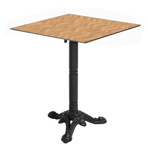 Table Bistrot De Jardin Carrée Inclinable 60 Cm 4 Places Chevron Opera