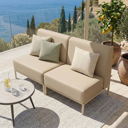 Salon De Jardin Bas Modulable Uni 2 Places Beige Patio