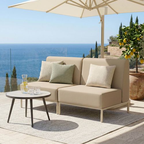 Salon De Jardin Bas Modulable Uni 2 Places Beige Patio