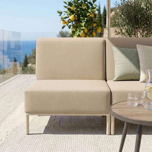 Salon De Jardin Bas Modulable Uni 2 Places Beige Patio
