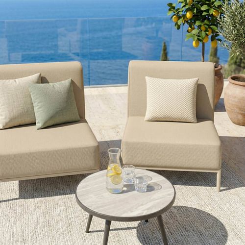Salon De Jardin Bas Modulable Uni 2 Places Beige Patio