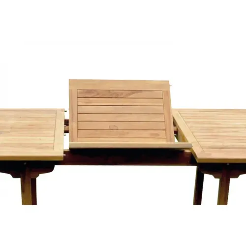 Kajang : Salon De Jardin Teck Massif 6 Personnes - Table Rectangle + 6 Chaises