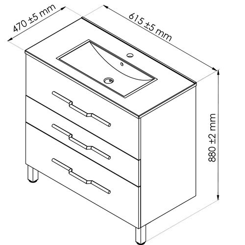 Meuble De Salle De Bain à Poser Alan - L60cm - Blanc - Laqué Brillant