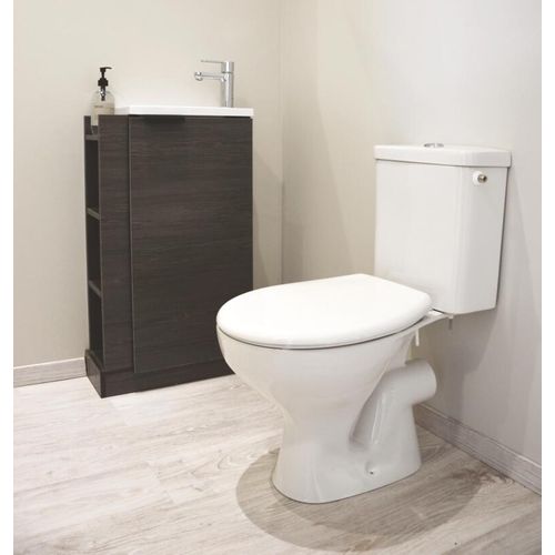 Pack Wc Serti Nf à Bride - Sortie Horizontale - Abattant Nf Abs - Mécanisme 3/6l