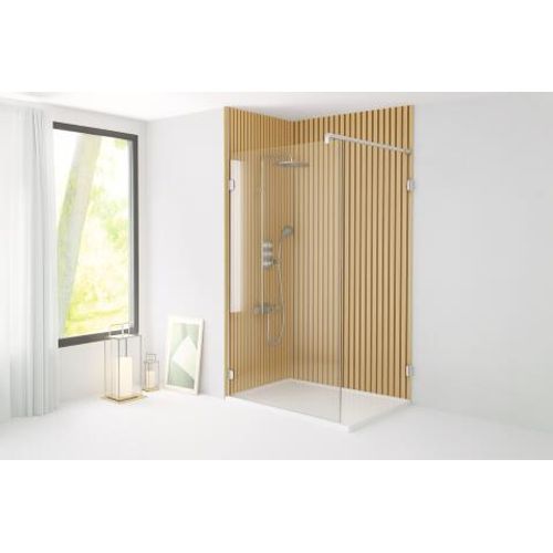 Pack Complet De Montage Panneaux Muraux Tasseau Bois 120 Cm - Profilé Chromé Inclus