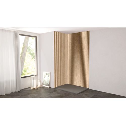 Pack Complet De Montage Panneaux Muraux Tasseau Bois 120 Cm - Profilé Chromé Inclus