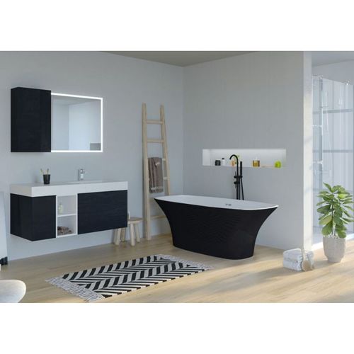Baignoire Îlot Lizarra Black - 170x80x58 Cm