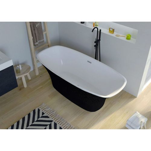 Baignoire Îlot Lizarra Black - 170x80x58 Cm