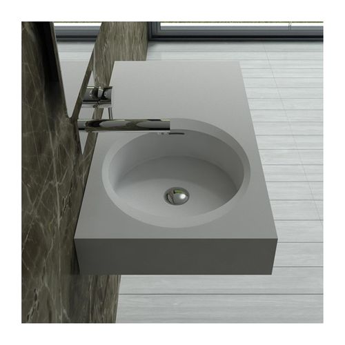 Plan Vasque Solid Surface 80x43x12 Cm