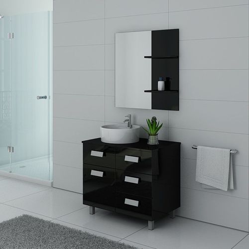 Meuble De Salle De Bain Milan Noir