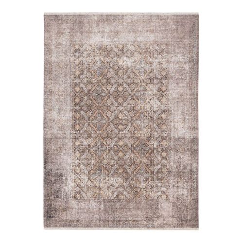 Tapis oriental vintage marron 333x241cm, noué main, design