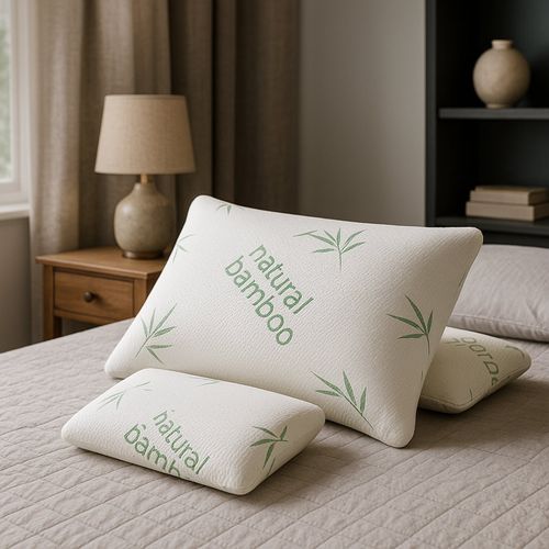 Oreiller Mémoire De Forme Bambou, Micro-perforé - Collection Bamboo - 30 X 50 Cm