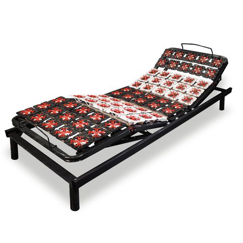 Lit Électrique 100x200 Cm - Sommier Encastrable à Plots - Moteur Et Télécommande Inclus