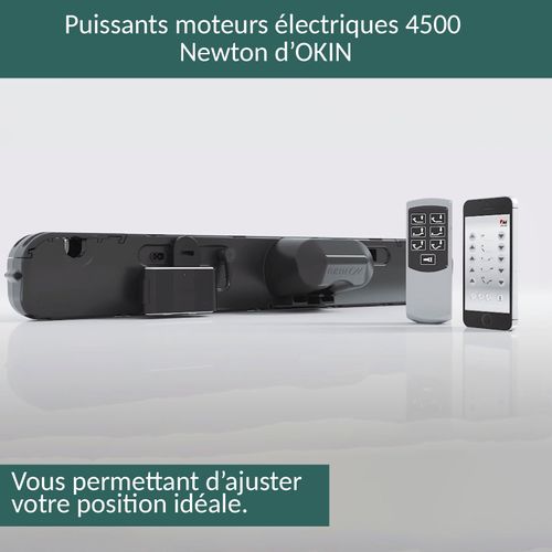 Lit Électrique 100x200 Cm - Sommier Encastrable à Plots - Moteur Et Télécommande Inclus