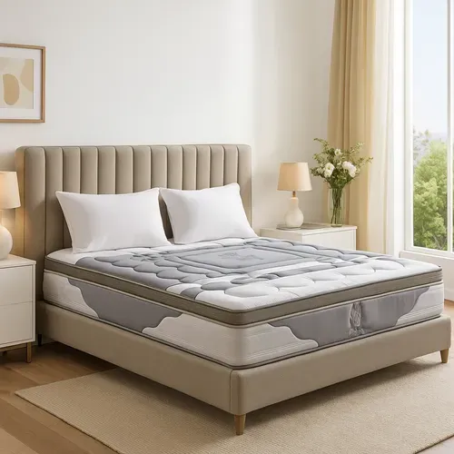 Matelas Platinium 180x200 Cm - 32 Cm - Latex, Mémoire De Forme Et Ressorts Ensachés