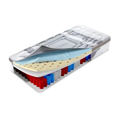 Matelas Platinium 180x200 Cm - 32 Cm - Latex, Mémoire De Forme Et Ressorts Ensachés