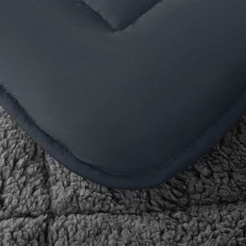 Couette 220x240 Cm - Couette Réversible Eté-hiver - Garnissage Microfibre Et Effet Laine